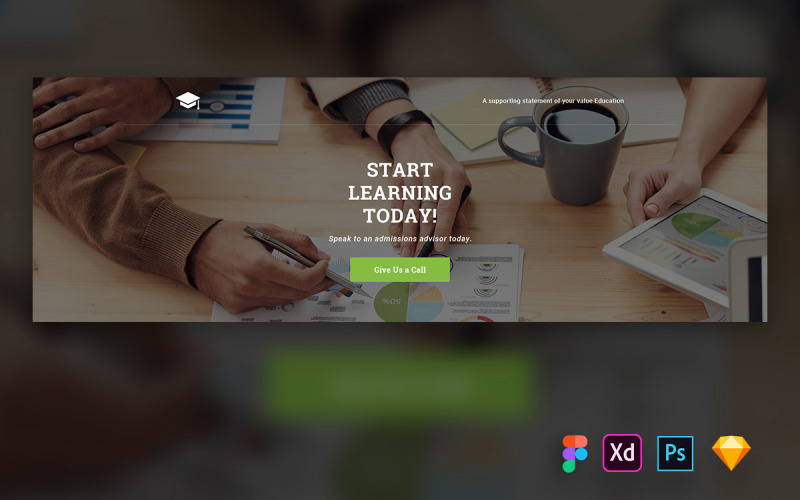 Suni - Hero Header for Educational Websites