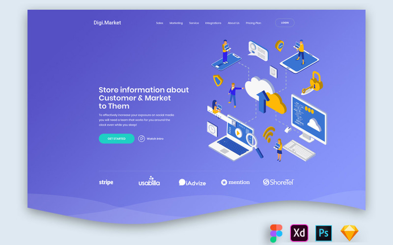 Hero Header per i siti web di marketing digitale