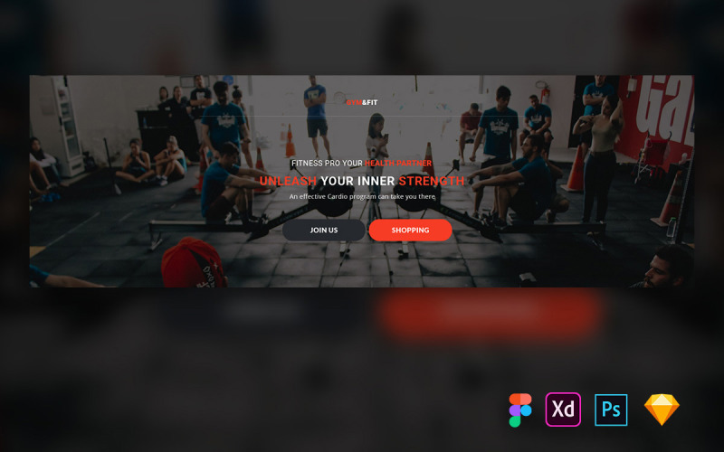 Encabezado de héroe para sitios web de fitness