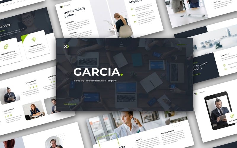Garcia-公司简介介绍PowerPoint模板