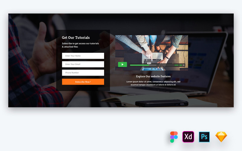 Download UI элементы "Hero Header for Online Courses Websites" / Hero Header for Online Courses Websites - UI элементы на тему графика uikit,website,widgets,dashboard,uidesign,heroheader,agency,business,blog,corporate,creative,bootstrap,landingpage,product,webdesign,restaurant,realestate,education,mobile app