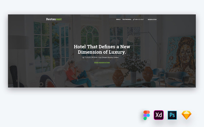 Hero Header für Food- und Restaurant-Websites