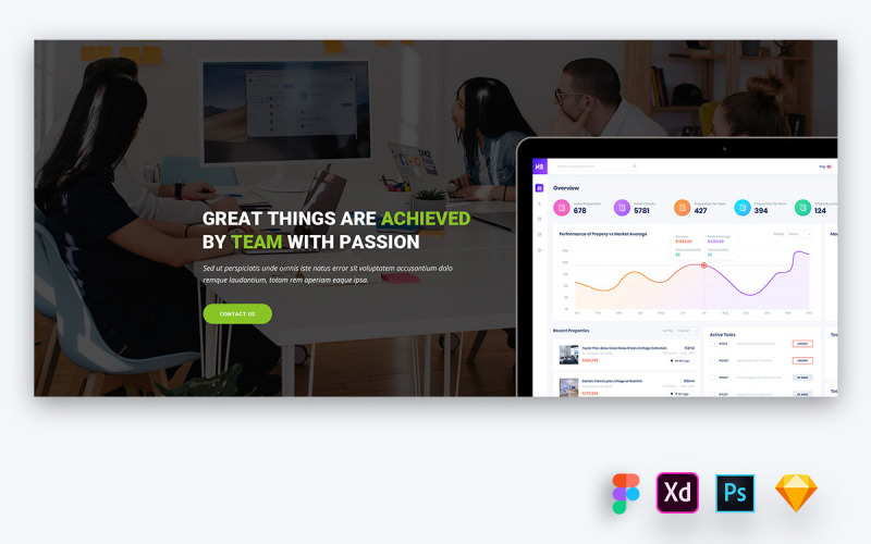 Hero Header für Startups Websites