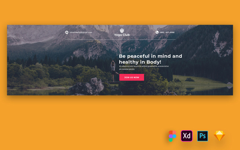 Hero Header para sites de treinamento de ioga