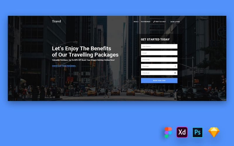 Hero Header per i siti web delle agenzie di viaggio