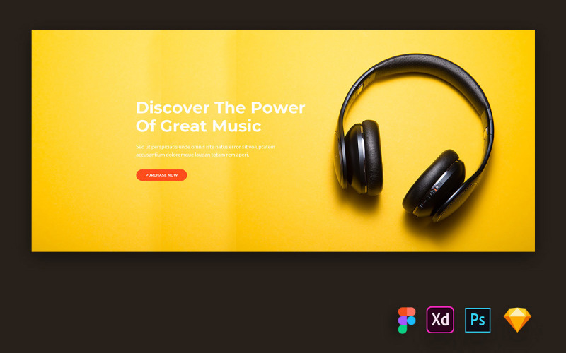 Hero Header voor websites voor productpromotie