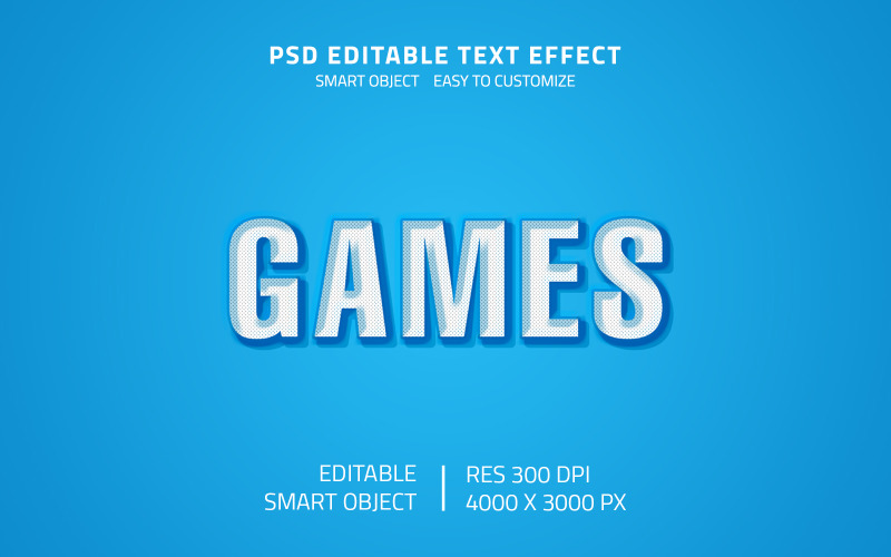 Modelo PSD de efeito de texto de estilo de jogos editáveis