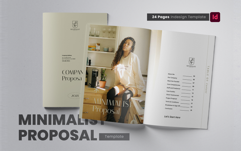 Download Фирменный стиль "Modern and Minimalist Proposal Indesign Template" / Modern and Minimalist Proposal Indesign Template - Фирменный стиль на тему графика modern,minimalist,elegant,proposal,proposal template,indesign proposal template,proposal design template,business,company,brochure,portfolio,profile,unique,word template,pdf template,company 