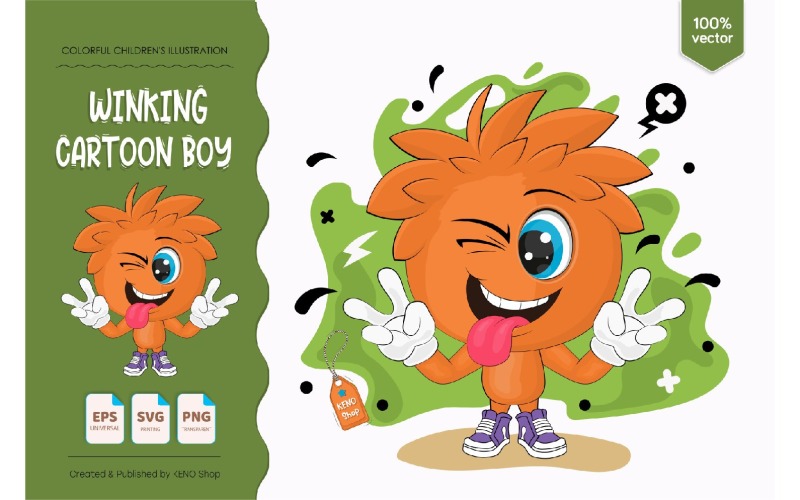 Download Vector "Cartoon Winking Boy - Vector Image" / Cartoon Winking Boy - Vector Image - Vector на тему графика cartoon boy,boy drawing,clip art,cute boy,png,svg,little boy,cute cartoon illustration,cartoon character,boy,crazy,angry,children,teenage,cartoon,character,happy,comic,surprised,illustration