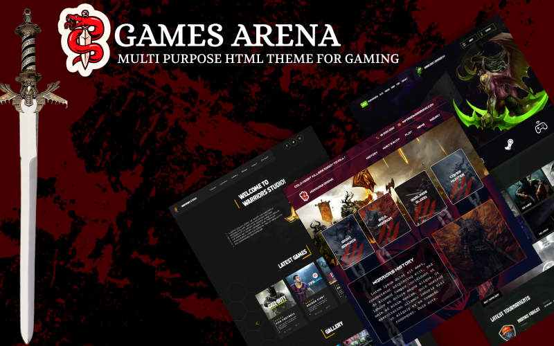 Games Arena - Tema de jogo multiuso