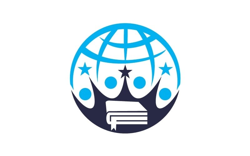 Download Шаблон логотипа "Global Education Solution Logo Template" / Global Education Solution Logo Template - Шаблон логотипа на тему графика book,global,internation,education,people,human,earth,learn,solution,success,logo,vector,template,brand,service,business,academy,name,design,graphic