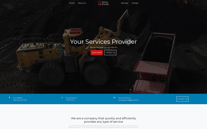 Serviceprovider - HTML5 responsieve websitesjabloon