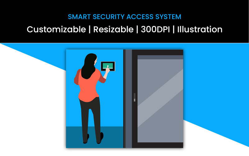 Download Иллюстрация "Smart Security Access System" / Smart Security Access System - Иллюстрация на тему графика security access,lock,security gates,smart,door lock,illustration,automatic,finger,authentication,door,technology,security access system,gates,access control,card,reader,electronics,manufactur