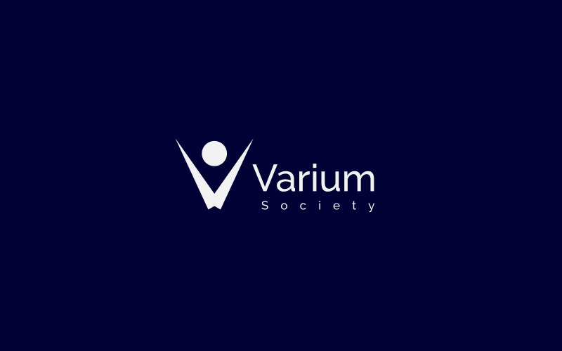 V+ community logo design template