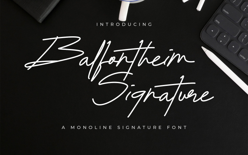 Balfontheim Signature - Monoline Signature betűtípus