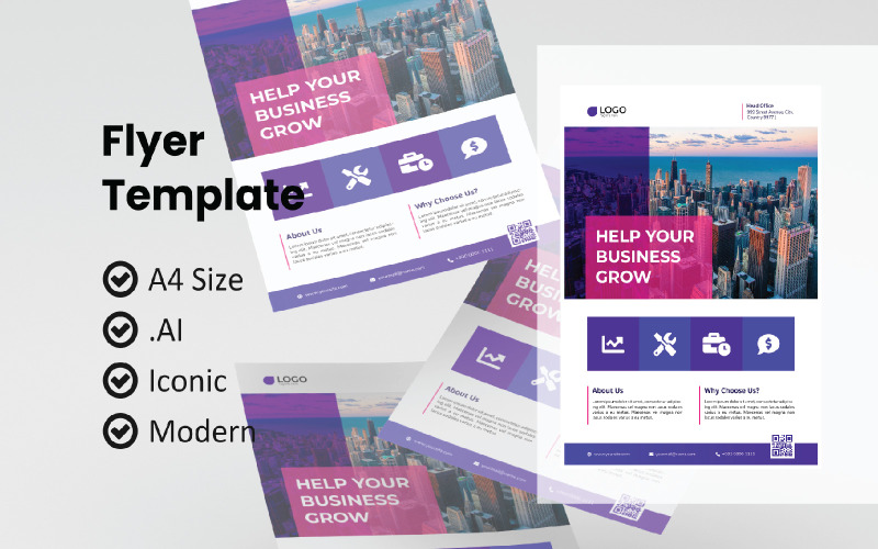 Download Фирменный стиль "Business General Flyer Template" / Business General Flyer Template - Фирменный стиль на тему графика flyer template,flyer business,print template,advertising,promotion flyer,brochure template,flyer mockup,flyer bundle template