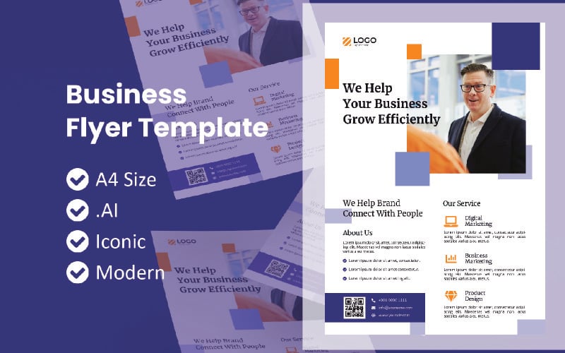 Download Фирменный стиль "Business Service Flyer Template" / Business Service Flyer Template - Фирменный стиль на тему графика flyer template,flyer business,print template,advertising,promotion flyer,brochure template,flyer mockup,flyer bundle template