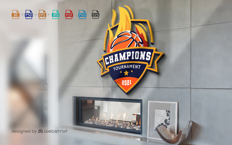 Download Шаблон логотипа "Champions Tournament Logo" / Champions Tournament Logo - Шаблон логотипа на тему графика academy,ball,club,fans,football,competition,game,match,soccer,sport,coach,league,event,kick,player,speed,tournament,trophy,victory,basketball