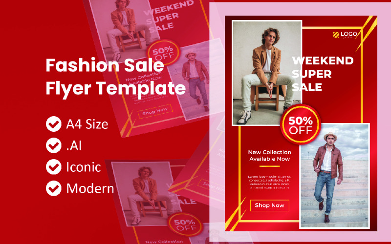 Chinese Fashion Sale Flyer Template