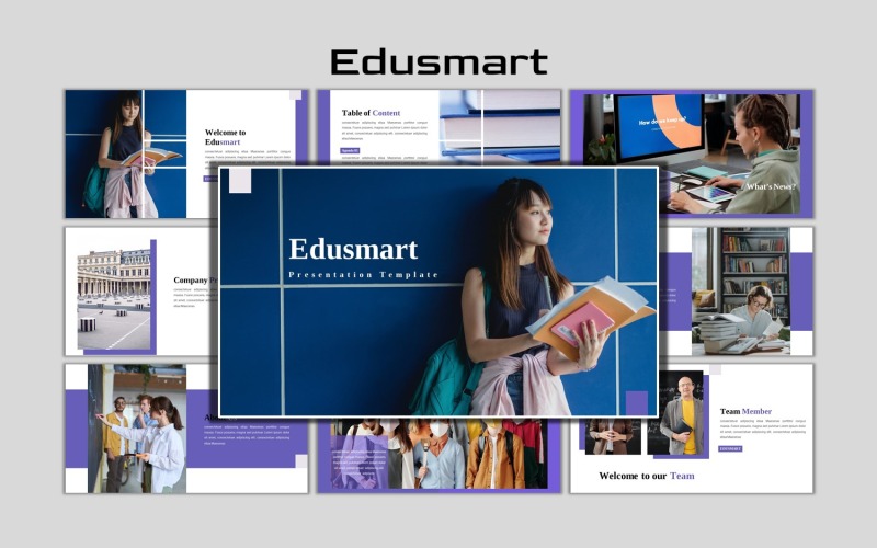 EduSmart - modelo de PowerPoint de negócios criativos