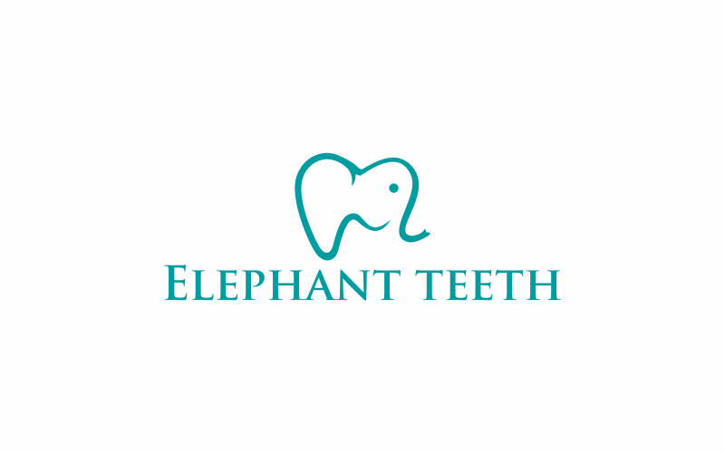 Download Шаблон логотипа "Elephant Teeth Logo Template" / Elephant Teeth Logo Template - Шаблон логотипа на тему графика elephant,animal,big,wildlife,wild,african,teeth,nature,ivory,large,tusk,white,natural,vector,dangerous,illustration,wilderness,powerful,front,green