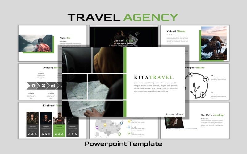KitaTravel - modelo de PowerPoint de negócios criativos