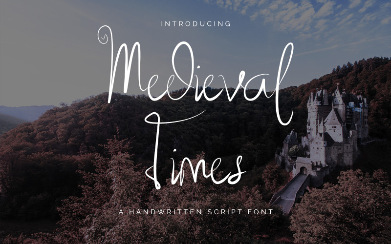 Medieval Times - Ručně psané kurzívové písmo
