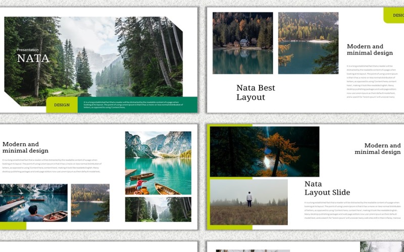 Nata - Modello di presentazioni Google per aziende creative