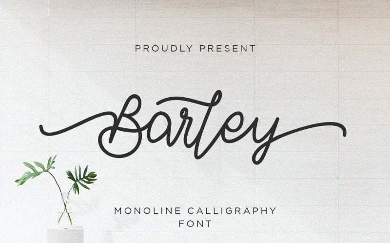 Orzo - Carattere calligrafico Monoline