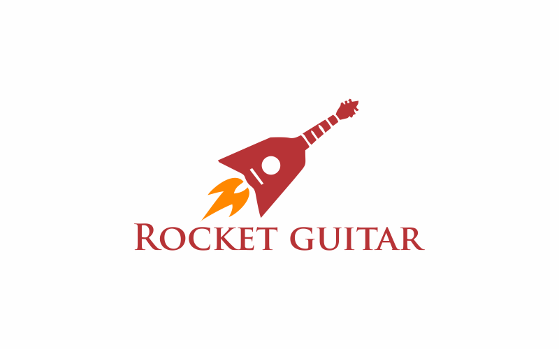 Download Шаблон логотипа "Rocket Guitar Logo Template" / Rocket Guitar Logo Template - Шаблон логотипа на тему графика rocket,vector,guitar,illustration,design,cartoon,galaxy,isolated,music,planet,cosmonaut,fun,background,graphic,travel,rock,helmet,collection,childhood,symbol