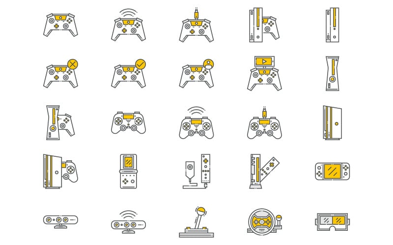 Download Набор иконок "Video Games and Consoles Icons" / Video Games and Consoles Icons - Набор иконок на тему game business,button,collection,computer,console,control,controller,design,entertainment,flat,funny,gadget,game,gamepad,geek,icons,internet,ipad,joystick,keypad