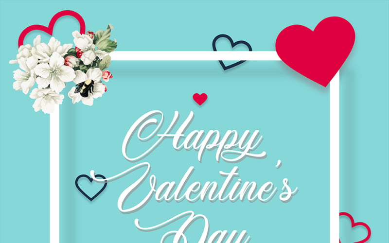 Clean Valentine's Day Post Banner Social Media Template