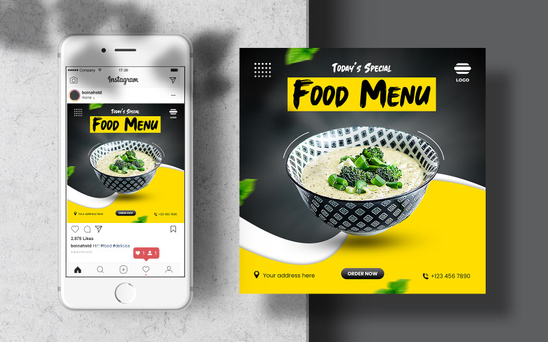 Culinary Food Instagram Post Template for Social Media
