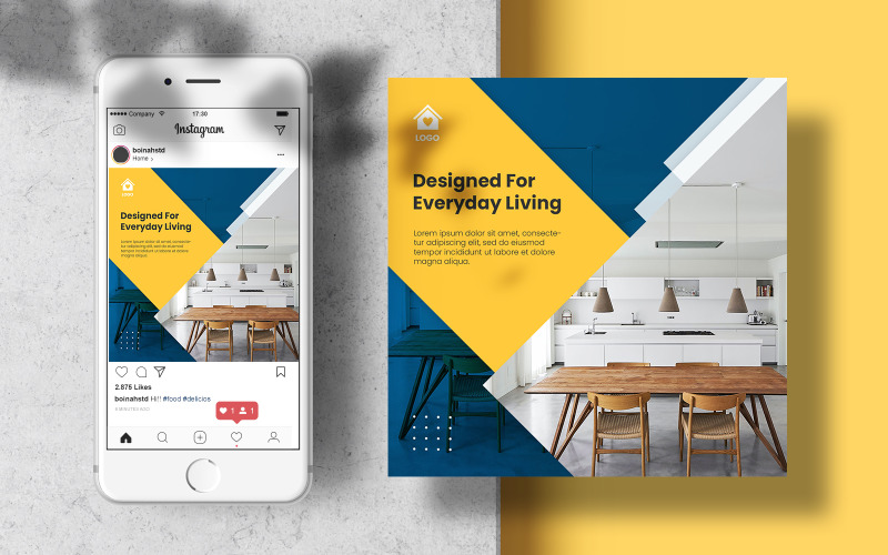 Download Шаблон для соцсетей "Furniture Template Social Media Post Banner for Social Media" / Furniture Template Social Media Post Banner for Social Media - Шаблон для соцсетей на тему графика template,banner,modern,furniture,poster,post,social,square,editable,social media,interior,social banner,living room,social media post,minimalist interior,home interior,social media templates,