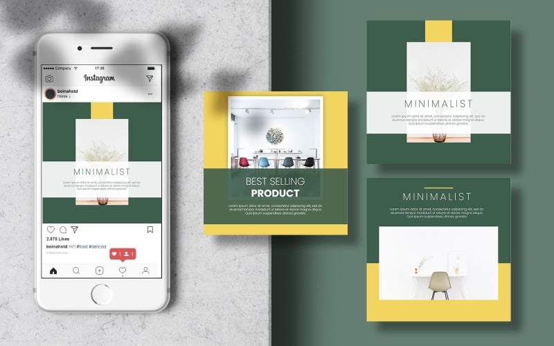 Download Шаблон для соцсетей "Interior Design Instagram Post Banner Social Media Template" / Interior Design Instagram Post Banner Social Media Template - Шаблон для соцсетей на тему графика template,banner,modern,furniture,poster,post,social,square,editable,social media,interior,social banner,living room,social media post,minimalist interior,home interior,social media templates,