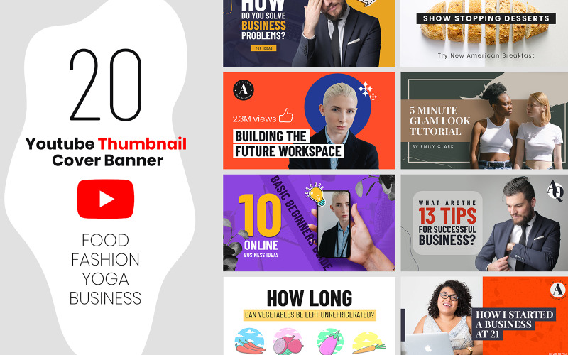 Download Шаблон для соцсетей "Youtube Thumbnail Cover" / Youtube Thumbnail Cover - Шаблон для соцсетей на тему графика youtube,thumbnail,cover,template,banner,yellow,promotion,advertisement,post,trend,signs,poster,web design,layout,creative,illustration,background,clothing,vector,business