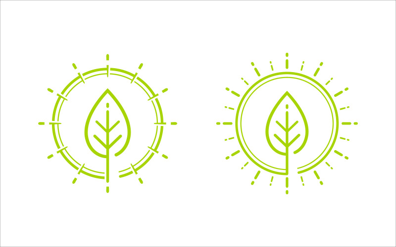 Bright Leaf Vector Logo Template