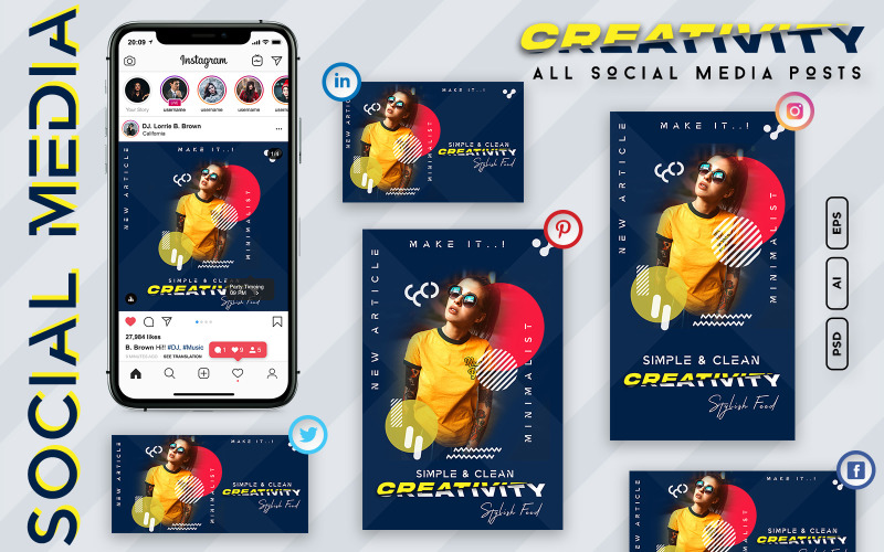 Creative Social Media Posts 166205 TemplateMonster