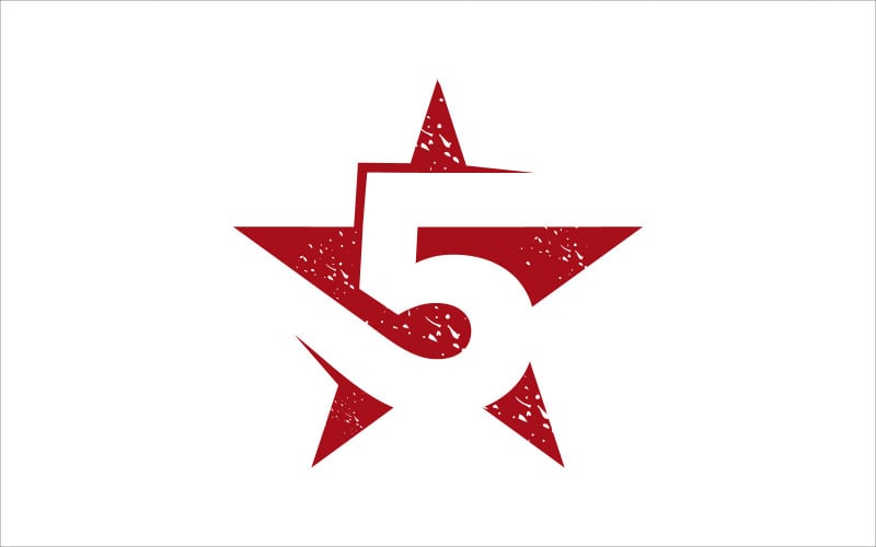 5 csillagos vektor logó sablon