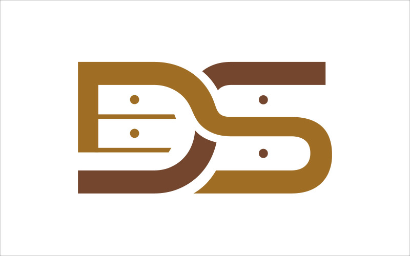DS nábytek vektorové logo šablona