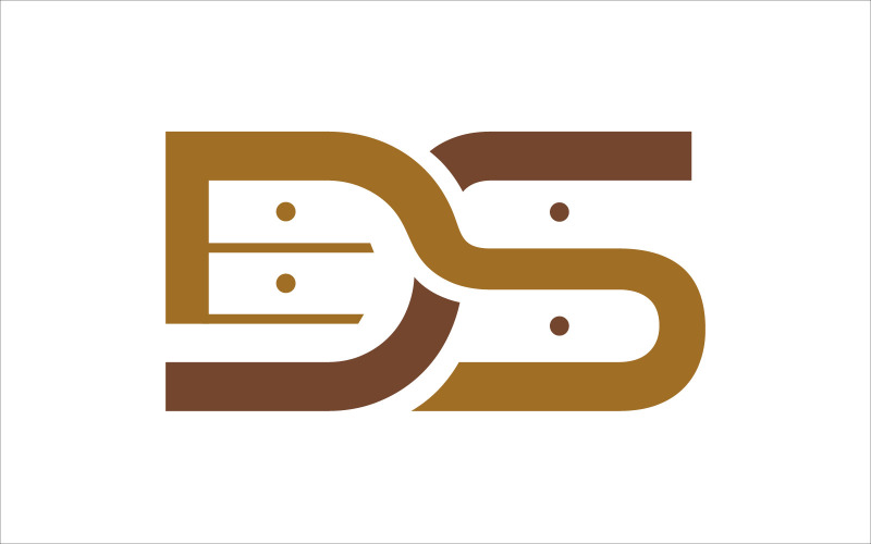 Modello di logo di vettore di mobili DS