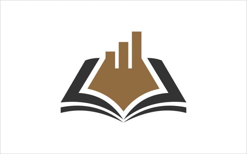 Modelo de logotipo de vetor de construção de livro
