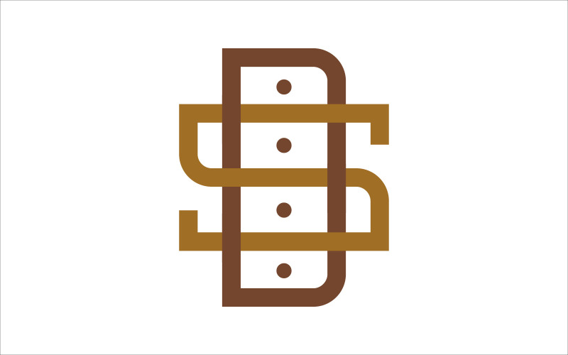 Modelo de logotipo de vetor de móveis DS