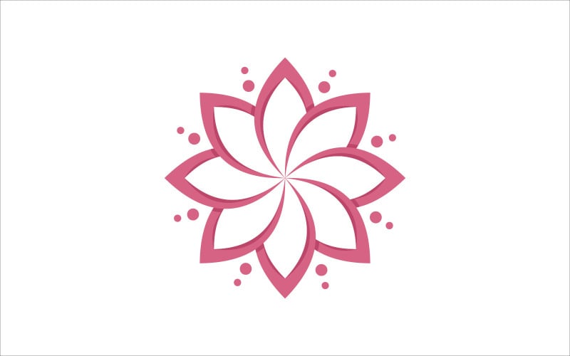 Modelo de logotipo de vetor de padrão de flor