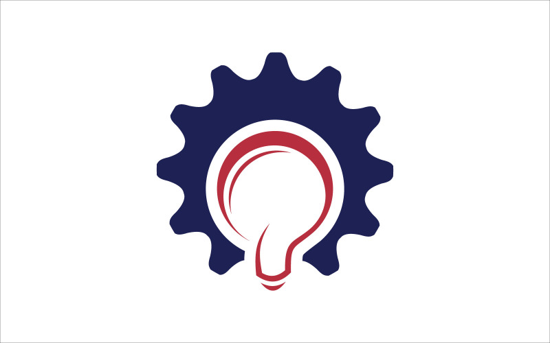 Plantilla de logotipo de vector de engranaje inteligente