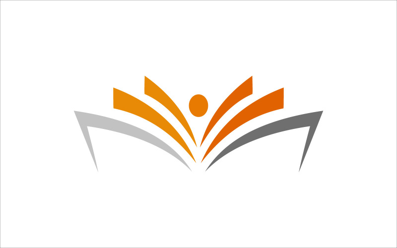 Abstract boek Vector Logo