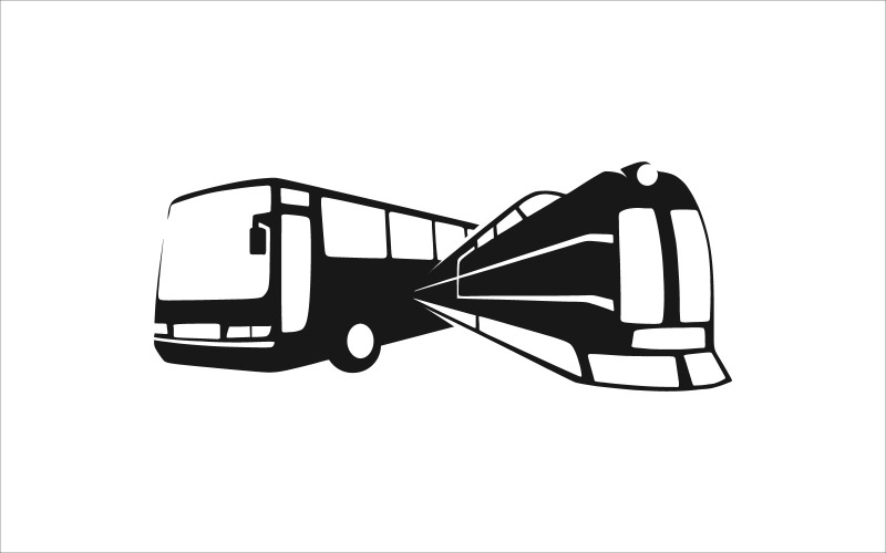 Logo vectoriel de bus et de train