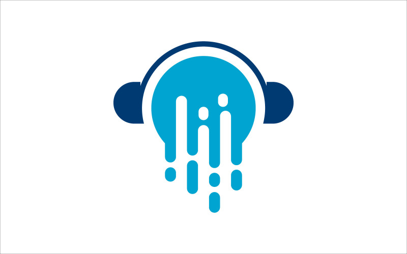 Casque et logo vectoriel de vitesse