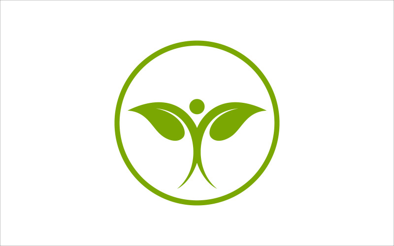 Logo vectoriel sain de feuille