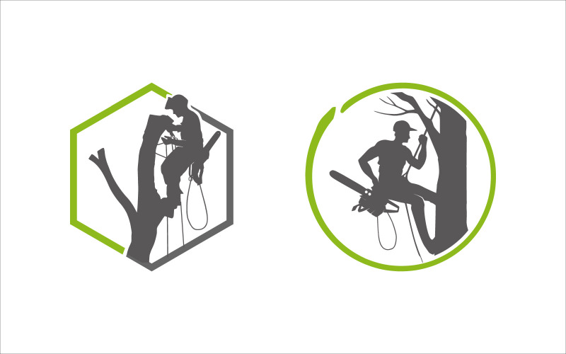 Leñador, vector, logotipo